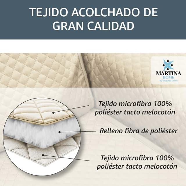 Thumbnail 7 de Martina Home Diamond Funda Sofá Acolchada Reversible 3 Plazas 🛋