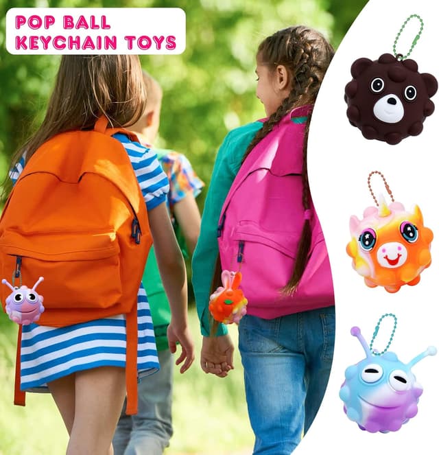 Thumbnail 6 de KissFree Easter Animal Pop Fidget Balls 18 Pack