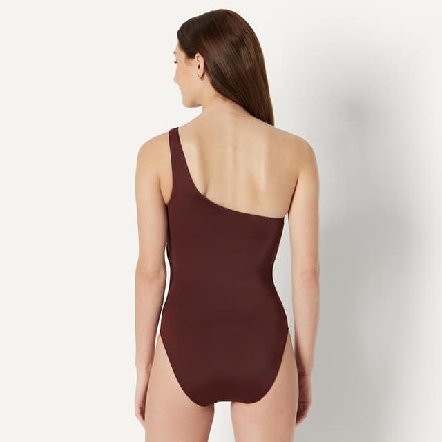 Detalle de Amazon Essentials Femme Maillot de bain une pièce asymétrique à une épaule