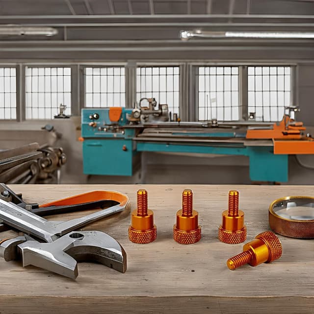 Thumbnail 2 de PrecisionGeek M6×10mm Orange Knurled Thumb Screws