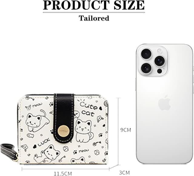 Detalle de LZSXDWXY Damen-Geldbörse mit Gänseblümchen-Motiv, Reißverschlussfächer und Kartenfächern