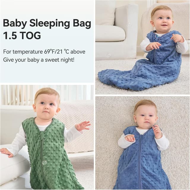 Thumbnail 6 de Unnivoll baby sleeping bag 1.5 Tog 2 pack