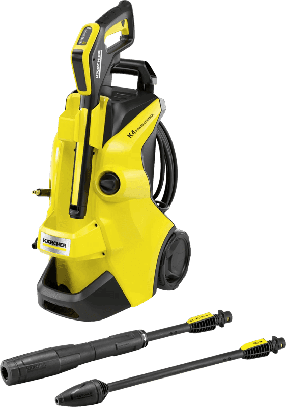 Detalle de Kärcher K4 Power Control Flex Hochdruckreiniger mit flexibler 8‑m‑Hochdruckschlauch-Lösung