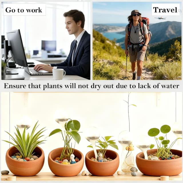 Thumbnail 6 de KAYSENSUK 6-pack plant watering bulbs (8cm) – automatic self-watering globes for indoor and outdoor pots