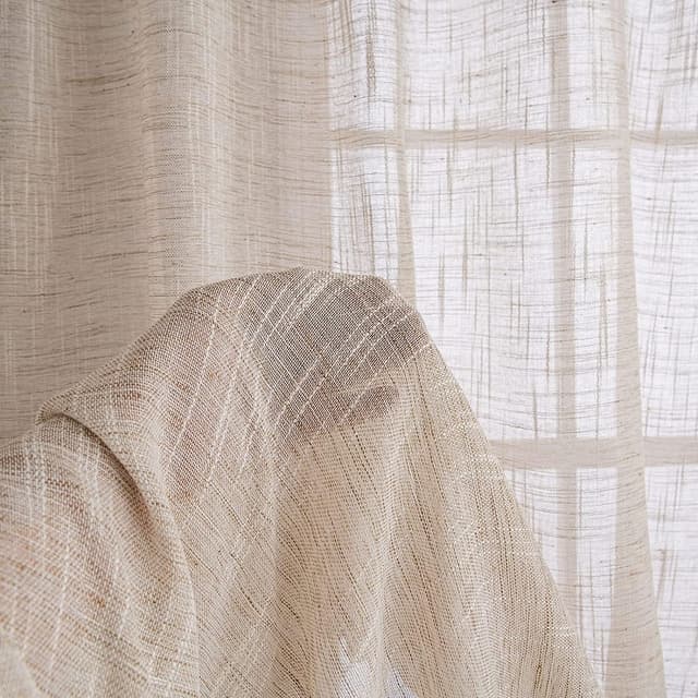 Thumbnail 6 de MIULEE Leinen-Vorhang 140x200 cm mit Ösen