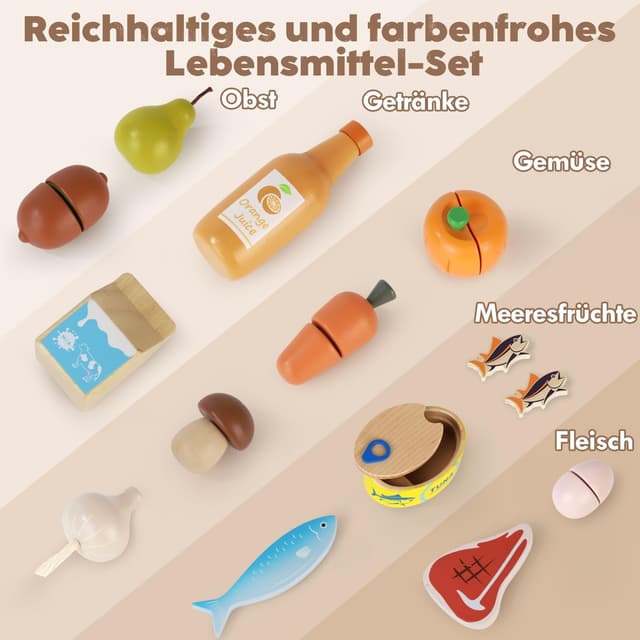 Thumbnail 5 de Holzspielküchen-Zubehör für Kinder ab 3 Jahren 🍽