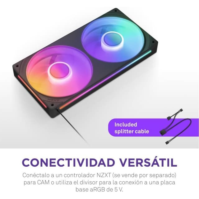 Detalle 2 de NZXT F240 RGB Core ventiladores 240mm