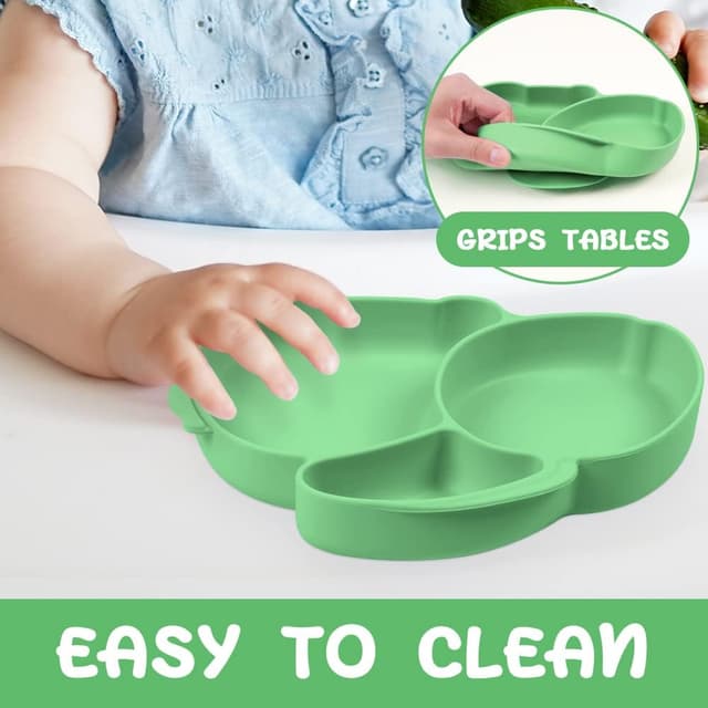 Detalle de Vicloon piatti bambini in silicone 3 scomparti