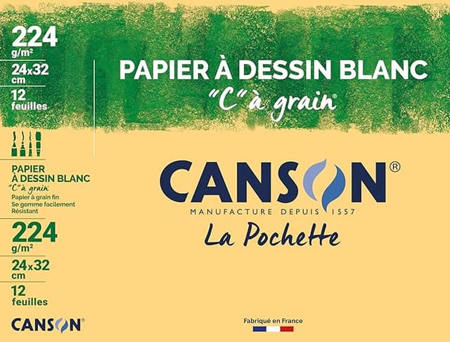 Imagen de CANSON Zeichenpapier "C" à Grain 320x240mm, 224 g/m² ✏ en OfertitasTOP