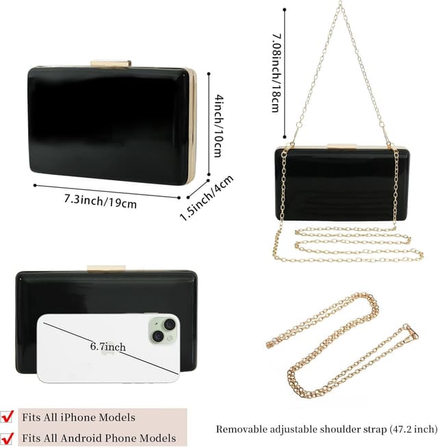 Thumbnail 3 de XINGSHUNFU Women Evening Clutch 19 x 10 cm