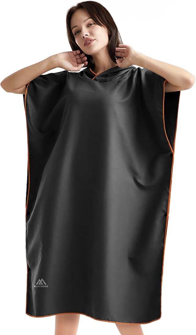 Imagen de Flintronic Swim Towel Poncho Black en OfertitasTOP