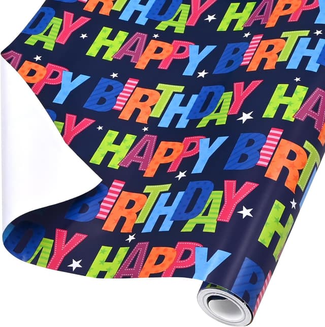 Imagen de ADQUATOR 10m×43cm Happy Birthday wrapping paper en OfertitasTOP