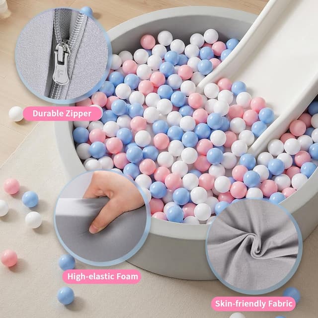 Thumbnail 5 de Wilwolfer Foam Ball Pit 33.5 in for Toddlers