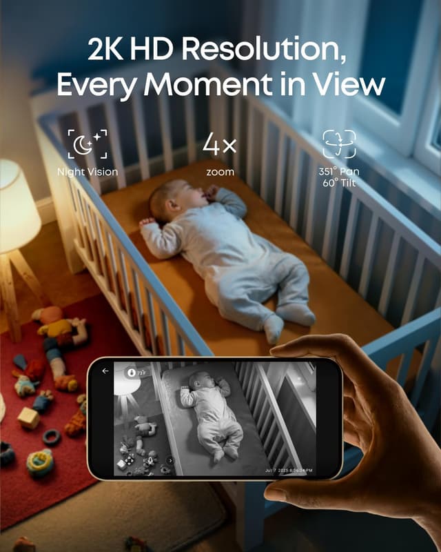 Detalle 2 de eufy Baby Monitor C10 2K camera with 12 h battery