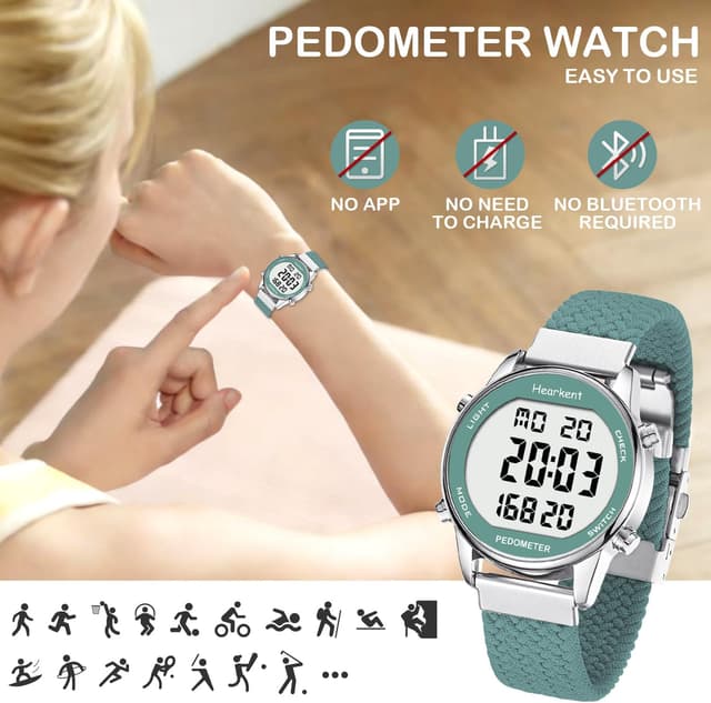 Thumbnail 2 de Hearkent pedometer watch for women, 30M waterproof