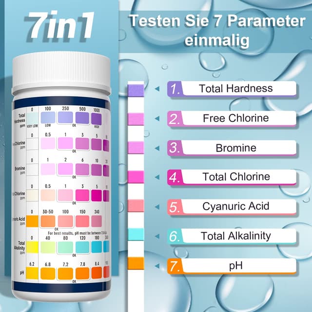 Thumbnail 2 de RUNBO 7 in 1 Hot Tub Test Strips 150 pack