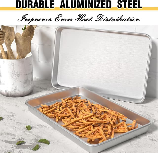 Thumbnail 6 de Umite Chef Warp Resistant Half Sheet Pan Set 18x13 in