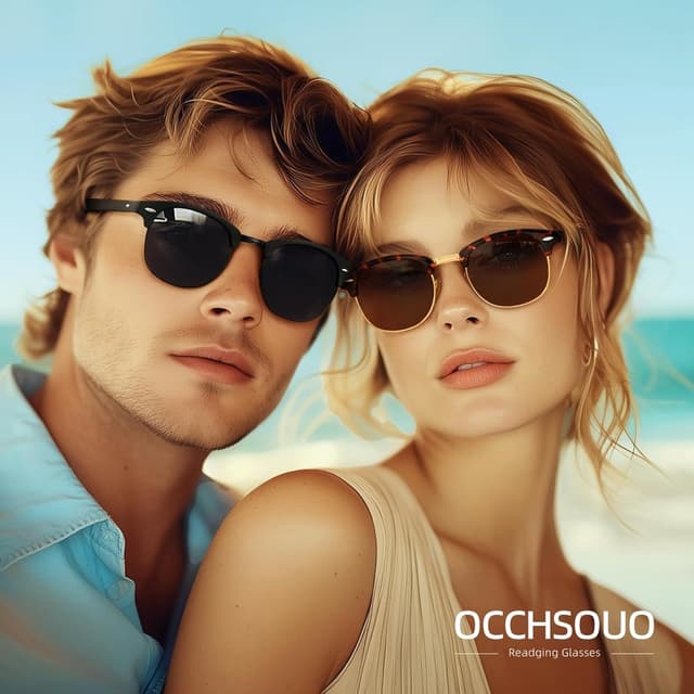 Thumbnail 1 de Occhsouo Polarisierte Halbrahmen Sonnenbrille