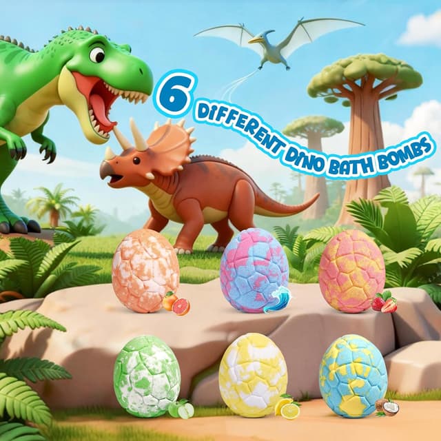Detalle 2 de Eletorot Dinosaur Bath Bombs 6-pack