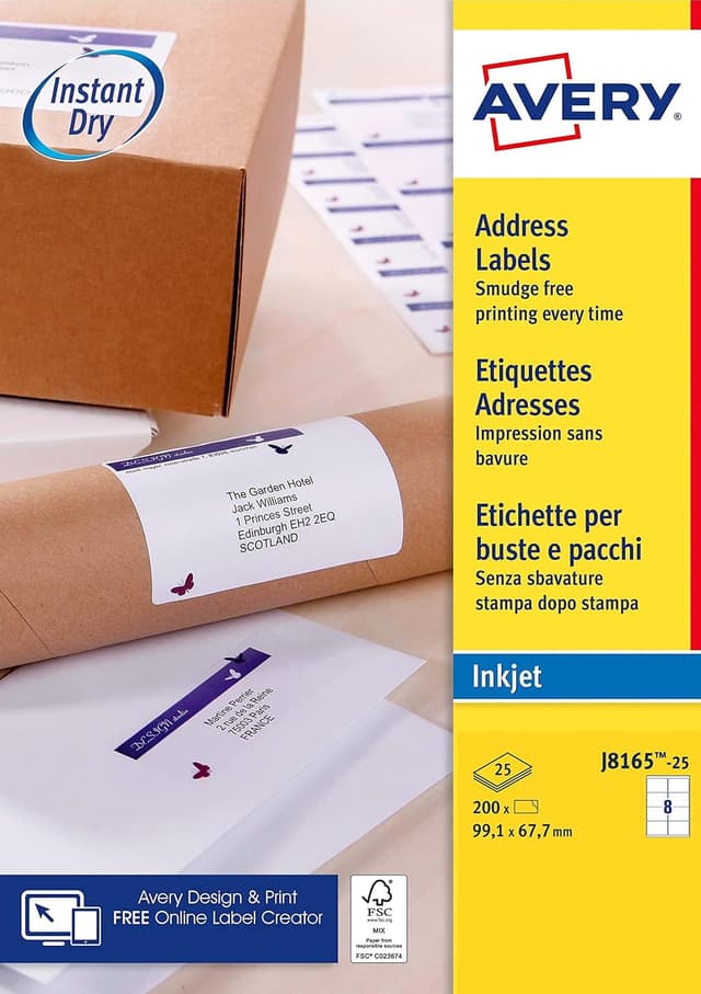 Detalle 2 de Avery Étiquettes adressage 200 pièces