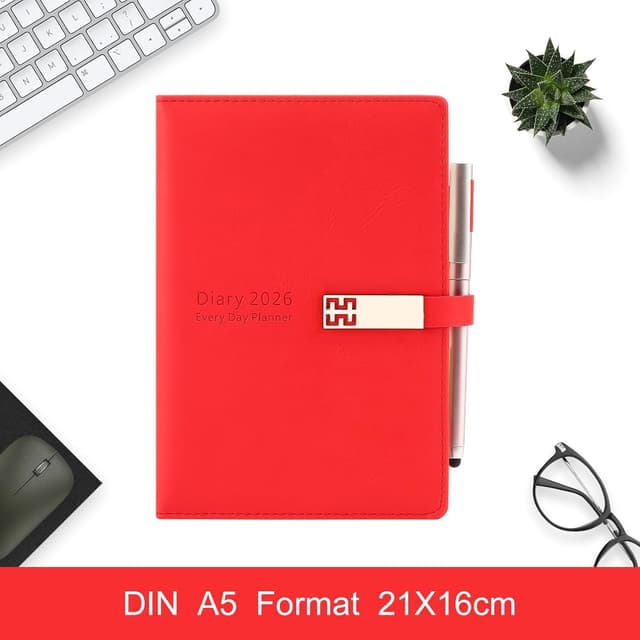 Detalle de Agenda giornaliera 2026 A5, 1 pagina al giorno