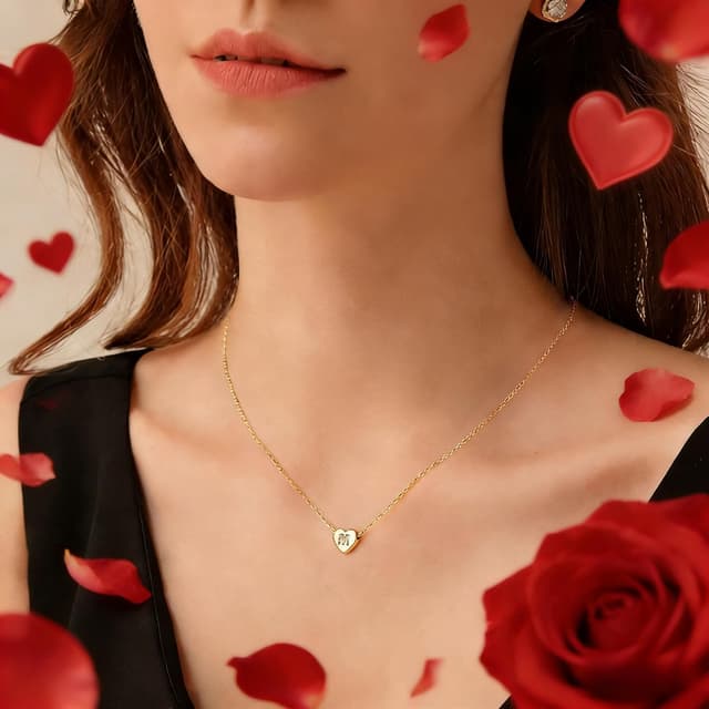 Detalle 2 de Turandoss Kette Buchstaben Halskette 40 cm