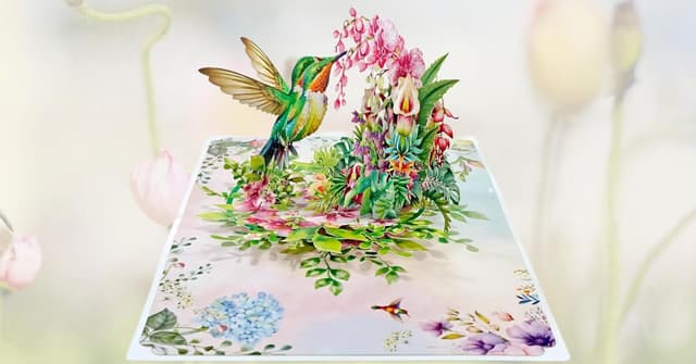 Thumbnail 4 de CUTPOPUP HummingBird Pop Up Card