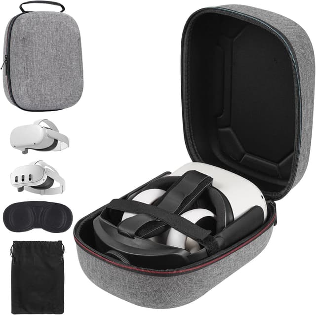 Thumbnail 6 de TIGOJH Hard Carrying Case for Meta Quest 3S / Quest 3 / Quest 2 (Hard Shell, Lens Protectors & Battery-Strap Compatible)