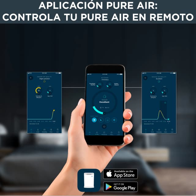 Detalle 2 de Rowenta Pure Home PU8080 purificador aire 200 m² 🏠