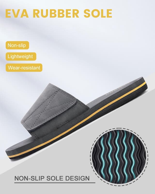 Detalle de LANGDU claquettes homme pour la piscine réglables, gris (30,42 EU)