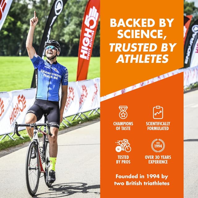 Detalle 2 de HIGH5 Running Gels Energy (Orange) – Caffeine-free energy gel with quick-release carbs, 20 x 40g