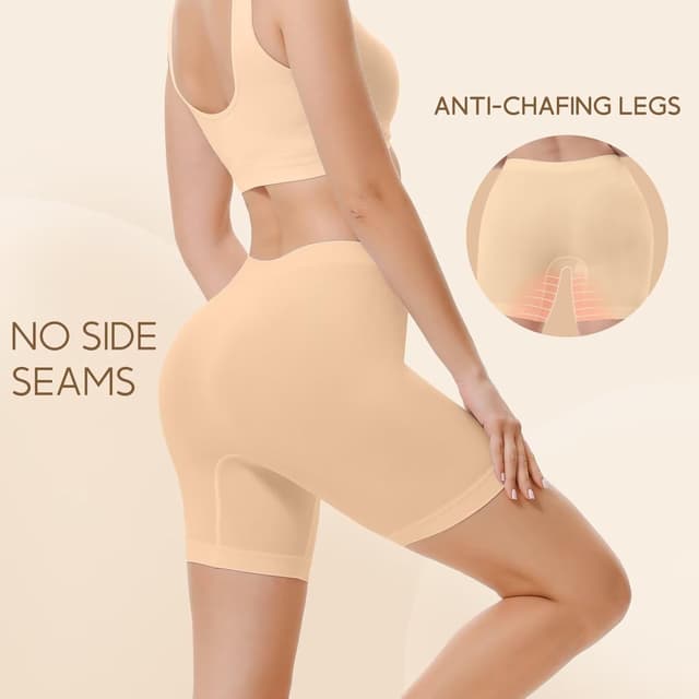 Detalle 2 de YouShow pantaloncini sottogonna donna antistress/sfregamento senza cuciture (pacco da 3)