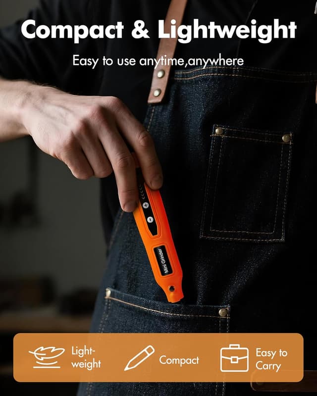 Detalle 2 de Cordless Mini Rotary Tool Set (64Pcs) with 5 Speeds, 3.7V USB Rechargeable LED – Orange