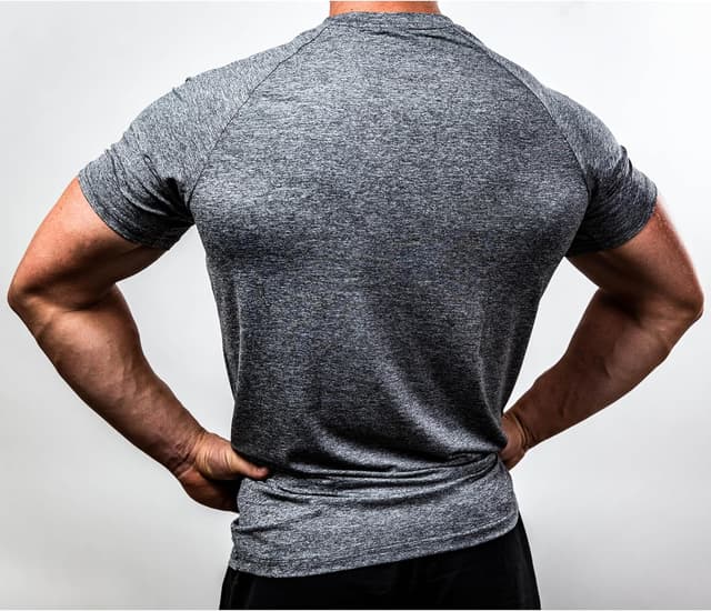 Detalle de Satire Gym Shirt Herren Slim Fit Sportshirt Kurzarm – atmungsaktives Funktionsshirt für Crossfit, MMA & Laufen