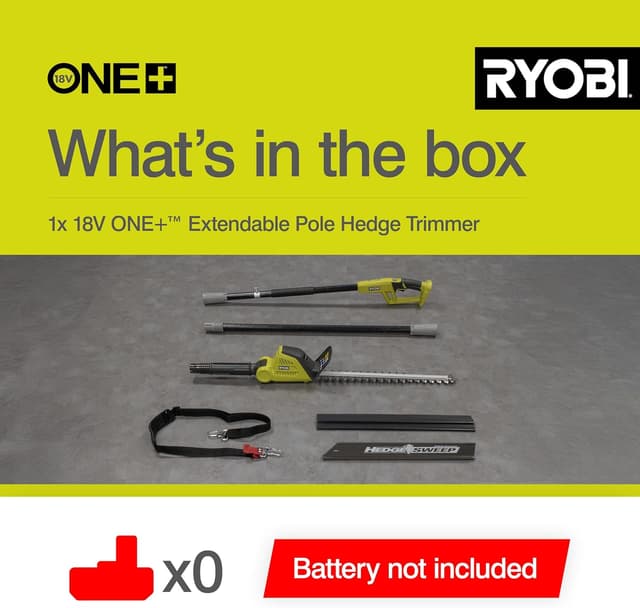 Detalle 2 de Ryobi OPT1845 cordless pole hedge trimmer