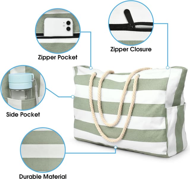 Detalle de oscaurt Beach Bag Large 53 x 37 x 18 cm