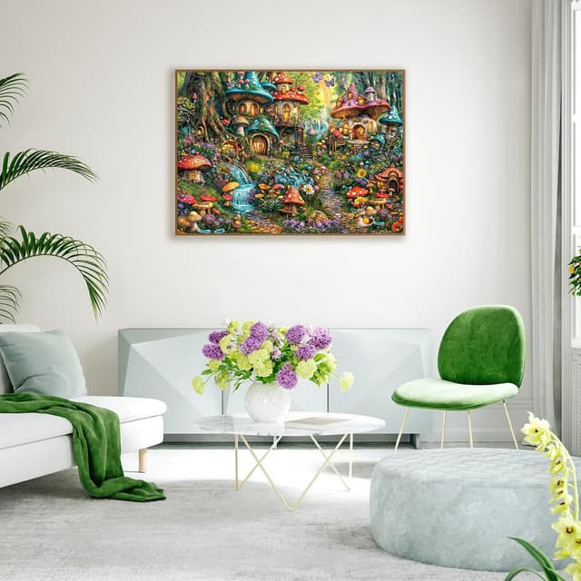 Thumbnail 6 de MOJIGE Jigsaw Puzzles for Adults 1000 Pieces – Mushroom Garden “Impossible” Theme