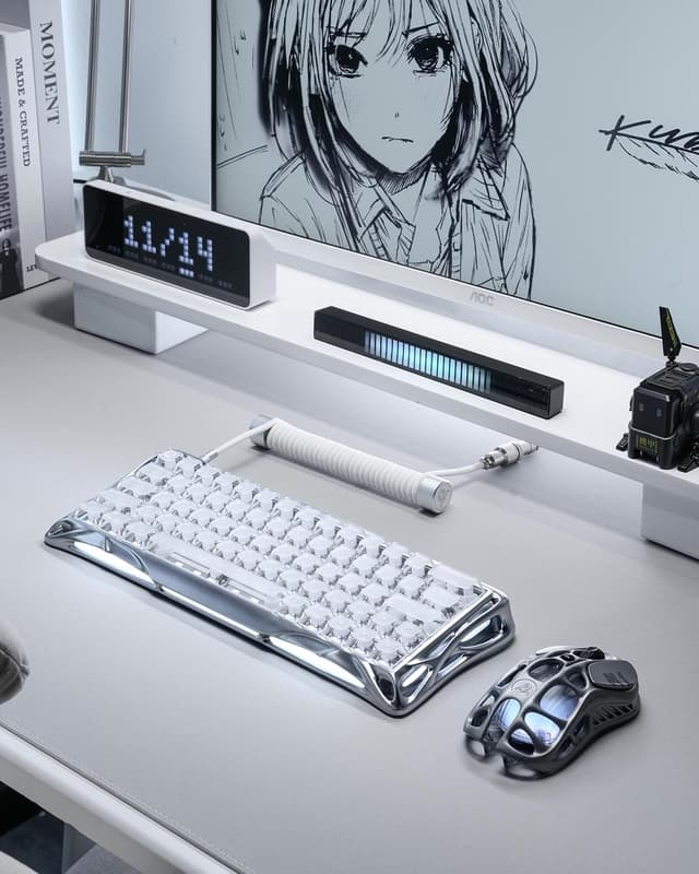 Detalle de GravaStar Mercury V60 Pro clavier gaming 60% : switchs magnétiques à effet Hall, Rapid Trigger et RGB