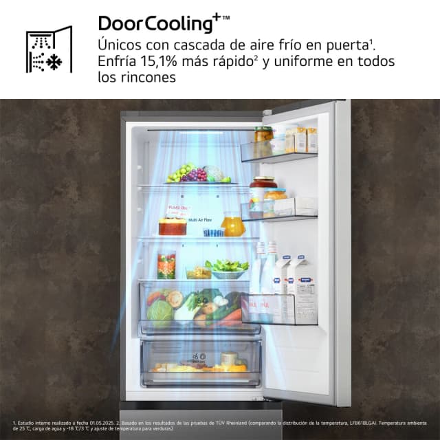 Detalle de LG Frigorífico combi LG DoorCooling+, Serie 200 GBBSJ11EPY (reacondicionado Grado D)
