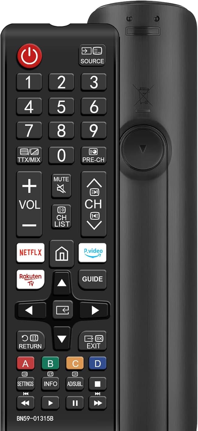 Detalle de Samsung BN59-01315B replacement universal remote for Smart TVs (solar/Frame/Neo QLED etc.) with teletext buttons
