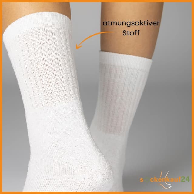 Thumbnail 6 de 10–20–30 Paar Sportsocken / Tennissocken als Arbeitssocken (Herren & Damen) aus Baumwolle