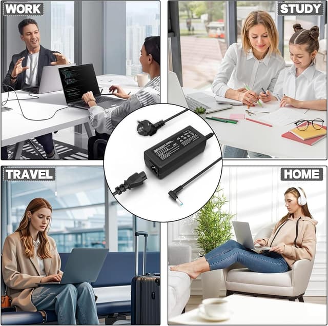 Thumbnail 6 de AkoaDa 65W / 45W Laptop Charger (4.5mm x 3.0mm blue tip) for select HP EliteBook, Pavilion, ProBook, Envy, Spectre and Chromebook models