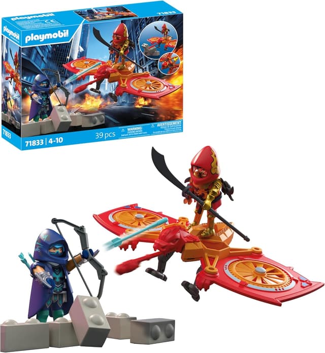 Detalle de Playmobil Heroes 71833 – Drone des héros contre le méchant Ninja