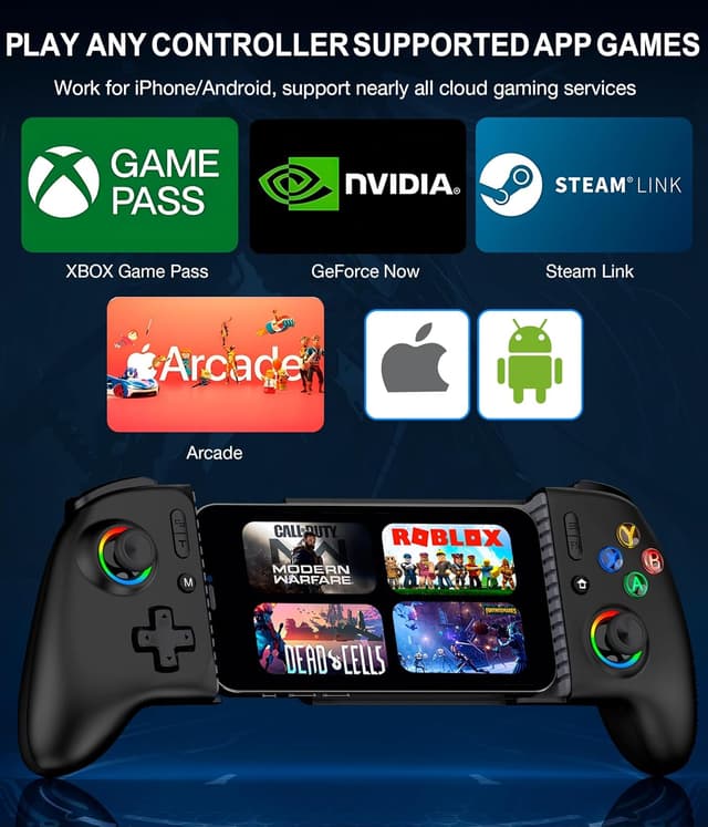 Thumbnail 6 de Universal Wireless Mobile Gaming Controller with Hall Joysticks