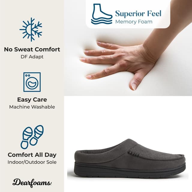 Detalle 2 de Dearfoams Brendan Men's Memory Foam Clog 👞