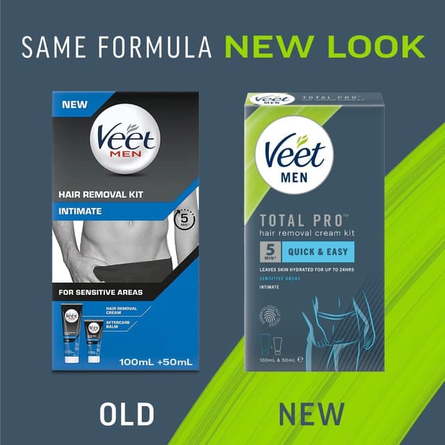 Thumbnail 1 de Veet Men's Intimate Hair Removal Kit 100 ml