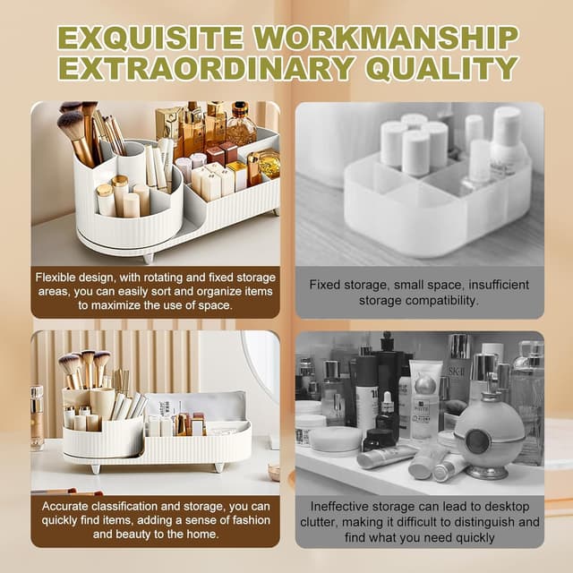 Thumbnail 5 de Make up Organizer 360° Drehbar Kosmetik-Organizer 🎀