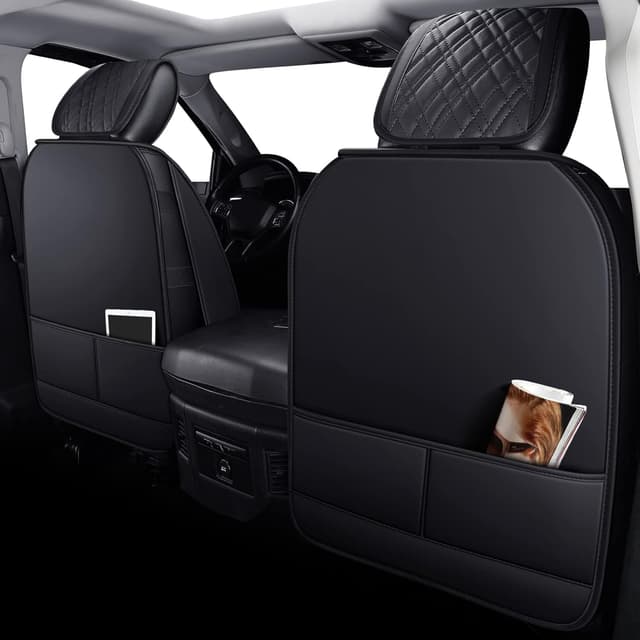 Detalle 2 de YIERTAI Faux Leather Car Seat Covers for Dodge Ram (2009–2026) 1500/2500/3500 Front Seats, Black