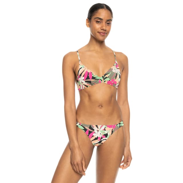 Detalle de Roxy Printed Beach Classics bikini deportivo para mujer, con copa A/B/C y almohadillas extraíbles