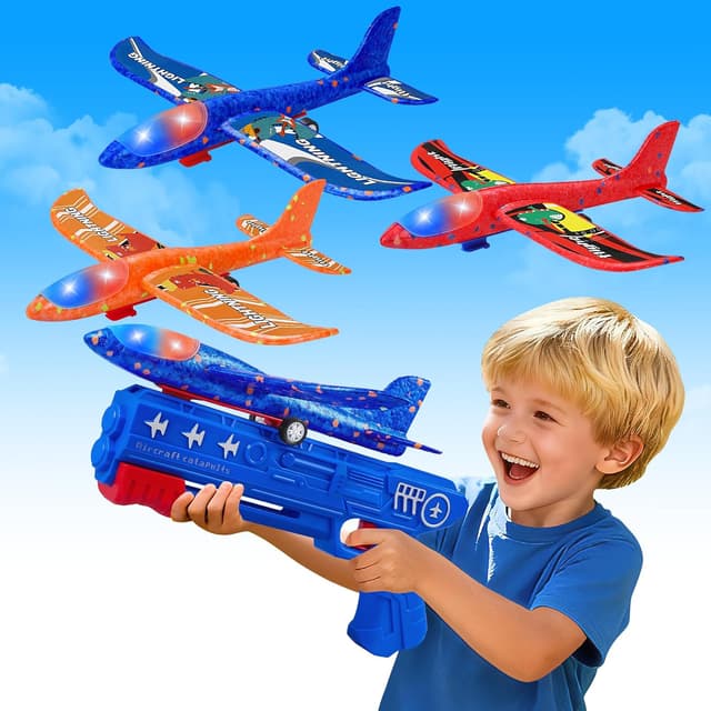 Detalle de LJZJ 3 Pack Airplane Launcher Toy with LED 🎯✈